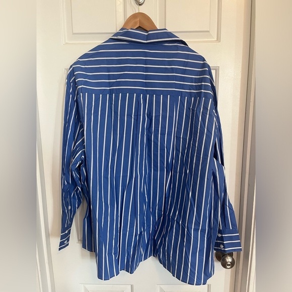 New with tags Daija Shirt in Adia Stripe Ocean Blue XL - Picture 7 of 8